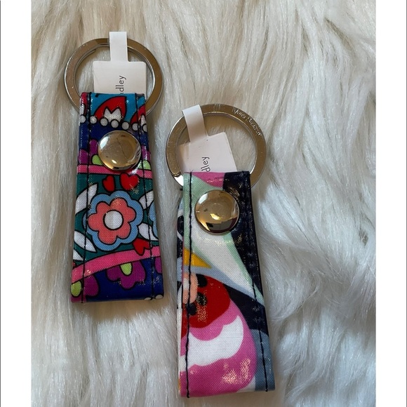 Vera Bradley Accessories - Vera Bradley Logo Keychain- NWT x2 - Mod Paisley & Haymarket Paisley.